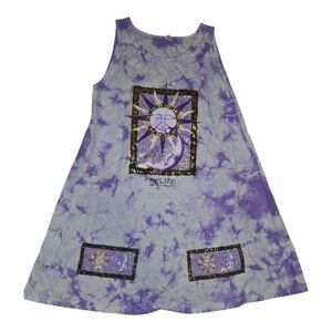 Purple Tie-Dye Belize Sleeveless Dress